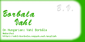 borbala vahl business card